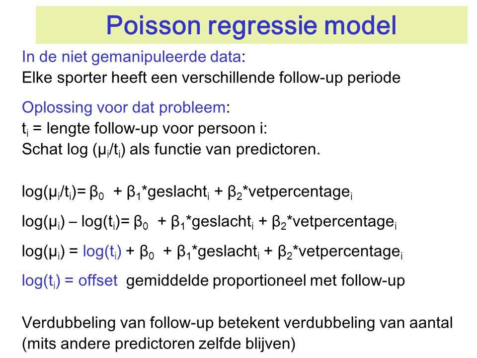 Poisson regressie model