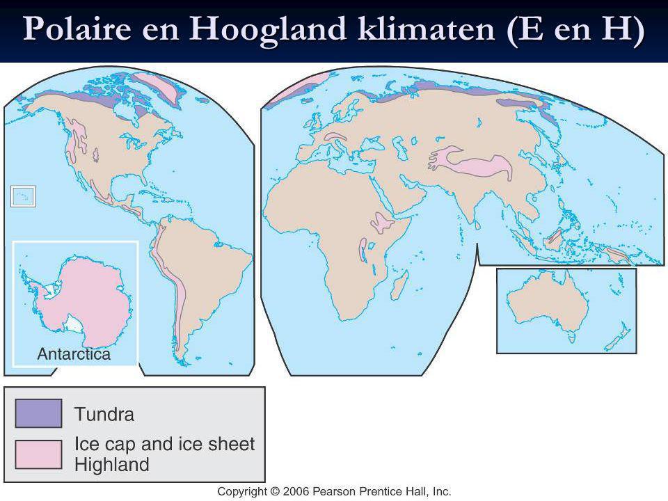 Polaire en Hoogland klimaten (E en H)