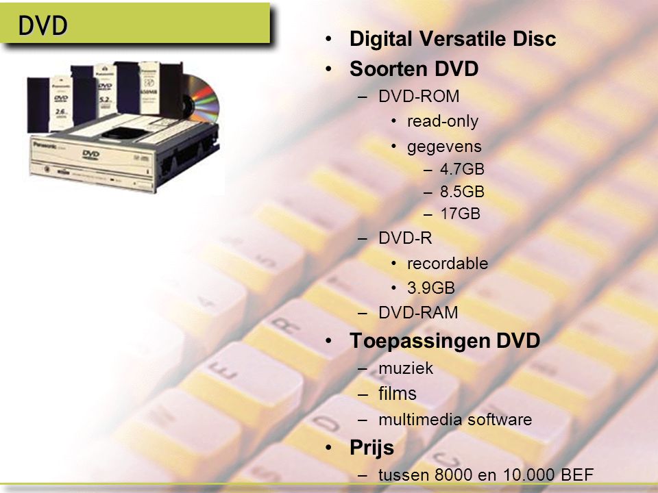 DVD Digital Versatile Disc Soorten DVD Toepassingen DVD Prijs films
