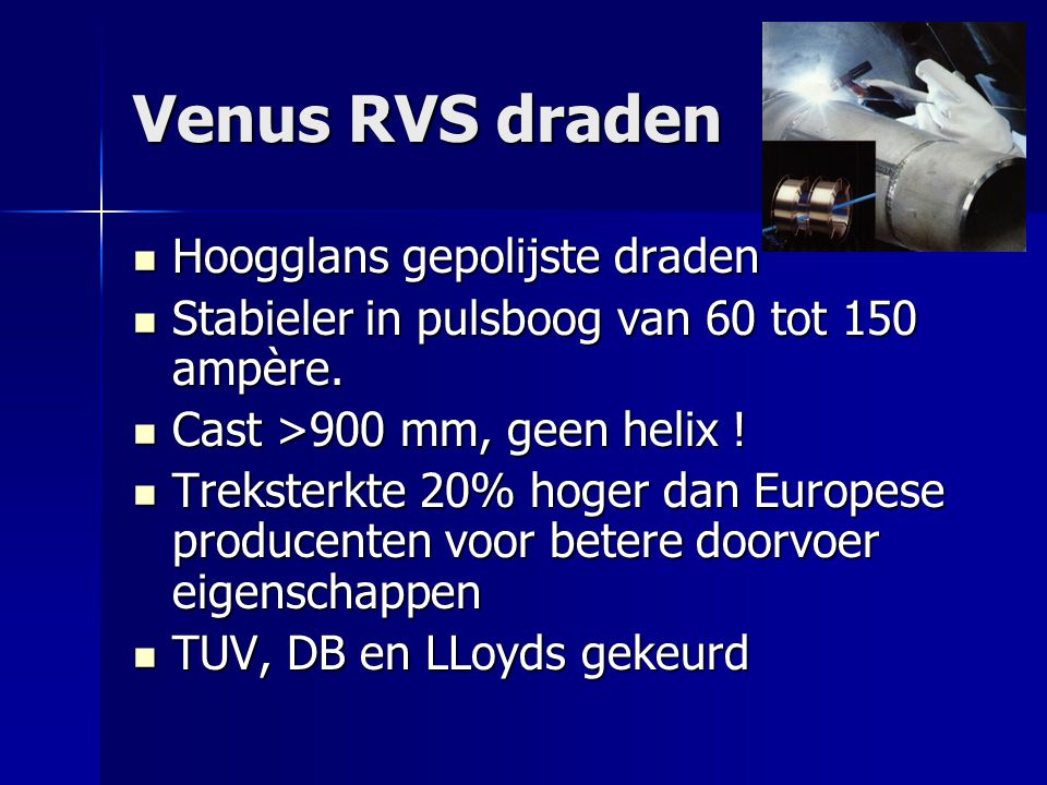 Venus RVS draden Hoogglans gepolijste draden
