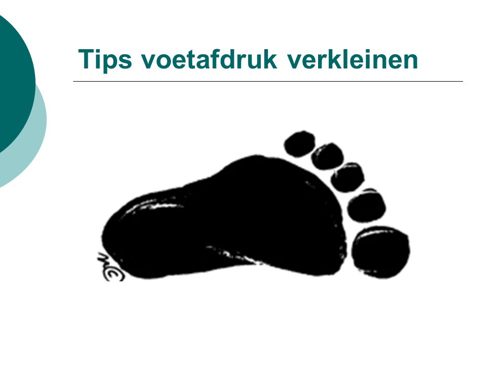 Tips voetafdruk verkleinen