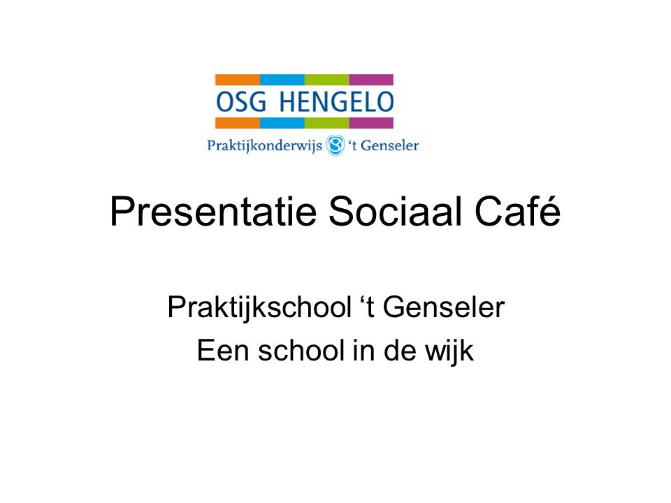 Presentatie Sociaal Café