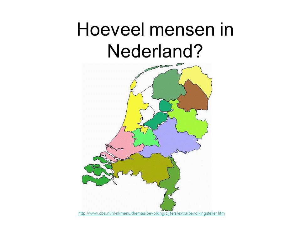 Hoeveel mensen in Nederland