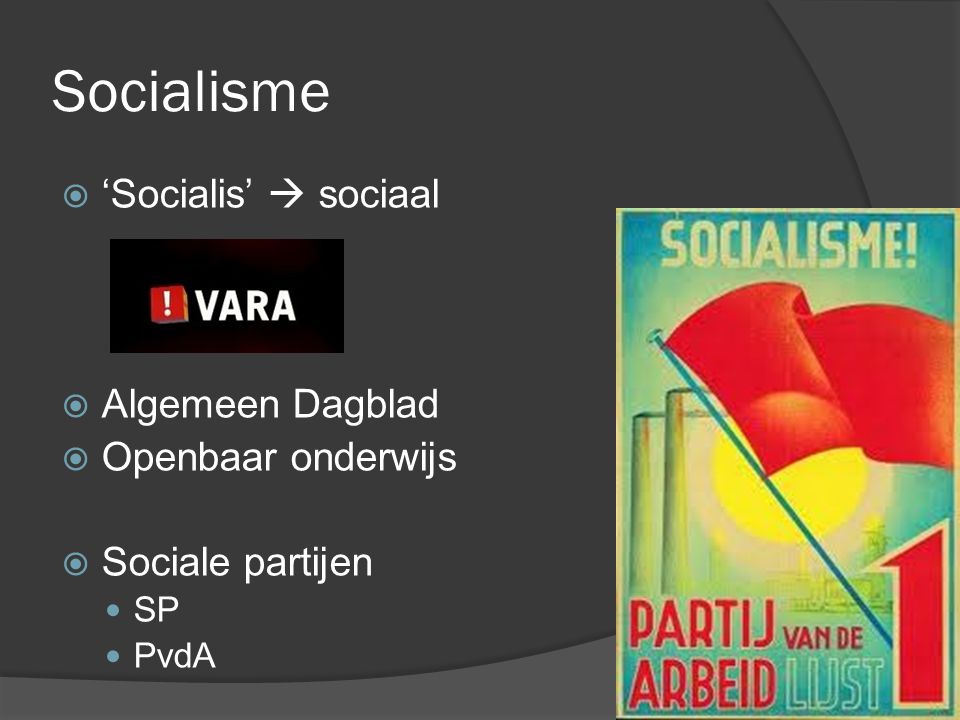 Socialisme ‘Socialis’  sociaal Algemeen Dagblad Openbaar onderwijs