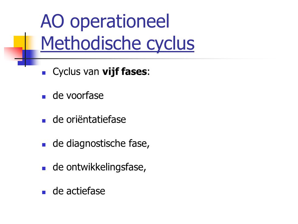 AO operationeel Methodische cyclus