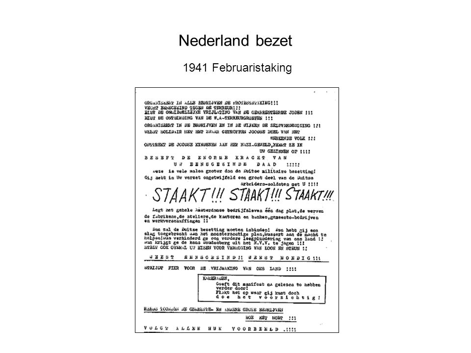 Nederland bezet 1941 Februaristaking