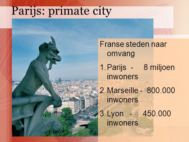 Parijs: primate city Franse steden naar omvang