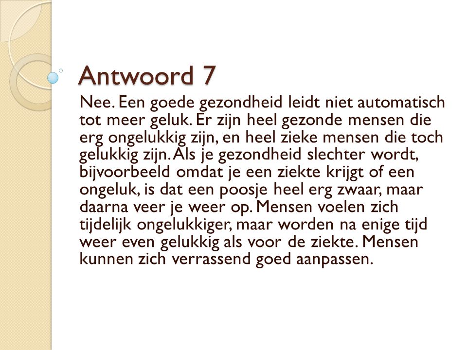 Antwoord 7