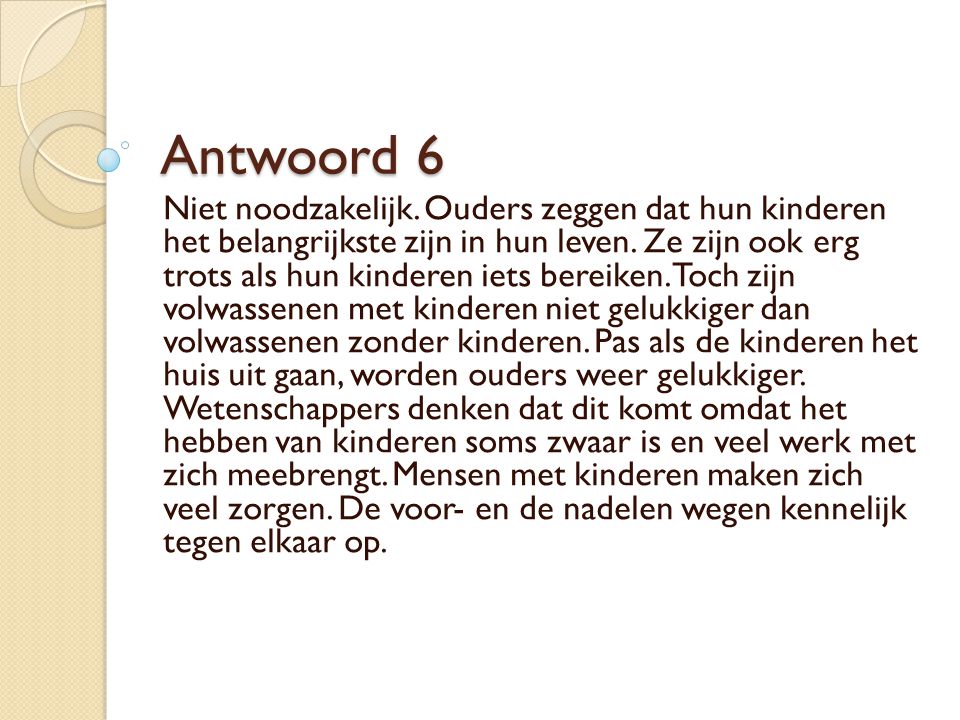 Antwoord 6