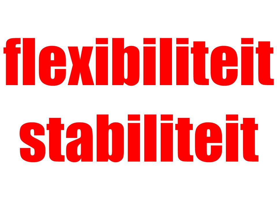 flexibiliteit stabiliteit