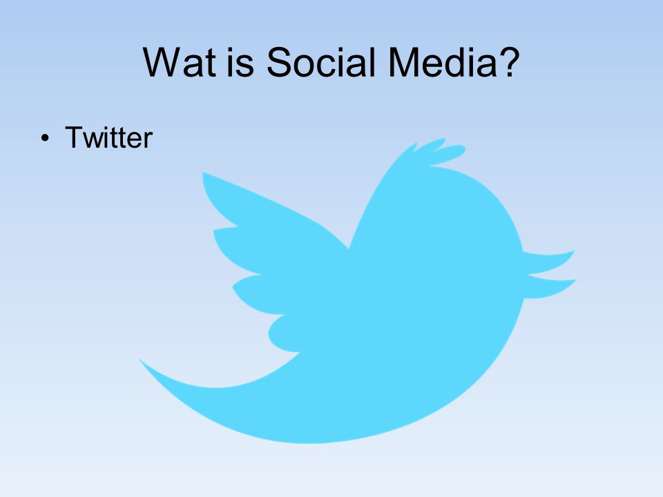Wat is Social Media Twitter