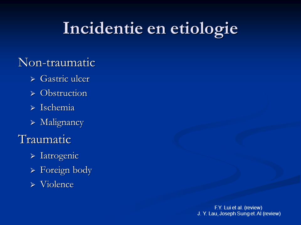 Incidentie en etiologie