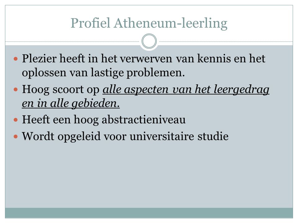 Profiel Atheneum-leerling