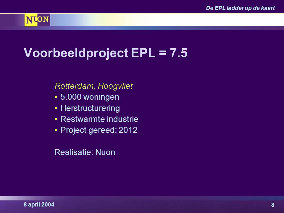 Voorbeeldproject EPL = 7.5