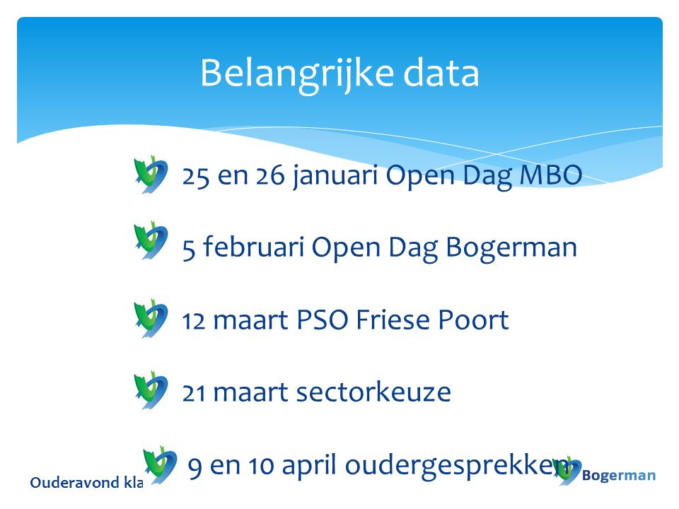 Belangrijke data 25 en 26 januari Open Dag MBO