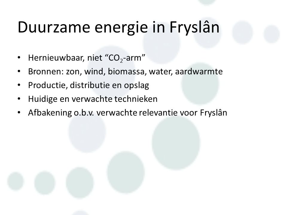Duurzame energie in Fryslân