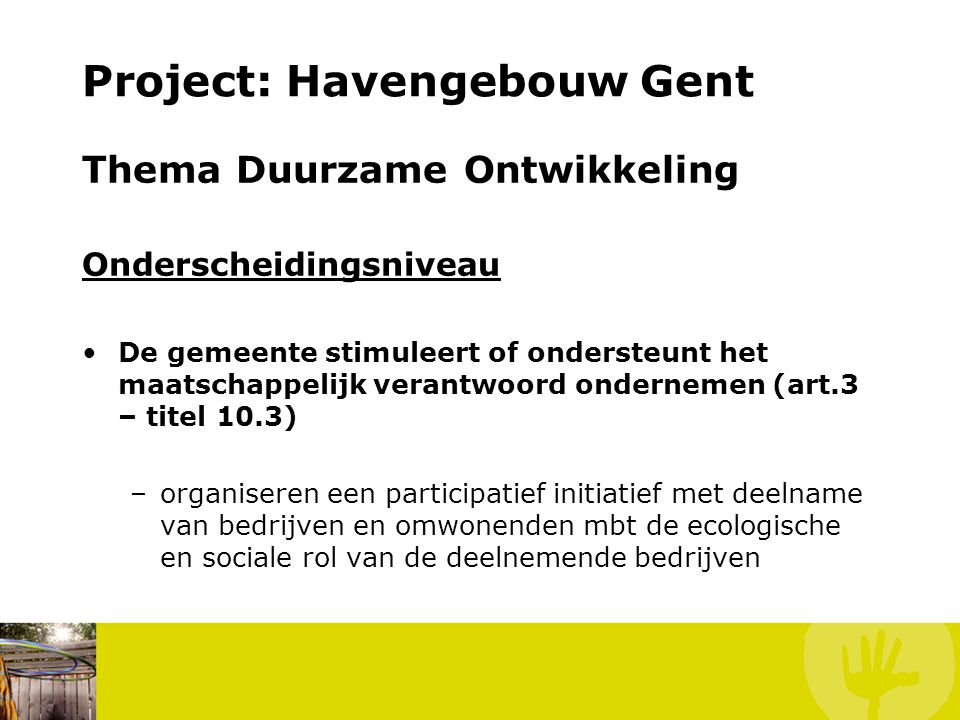Project: Havengebouw Gent