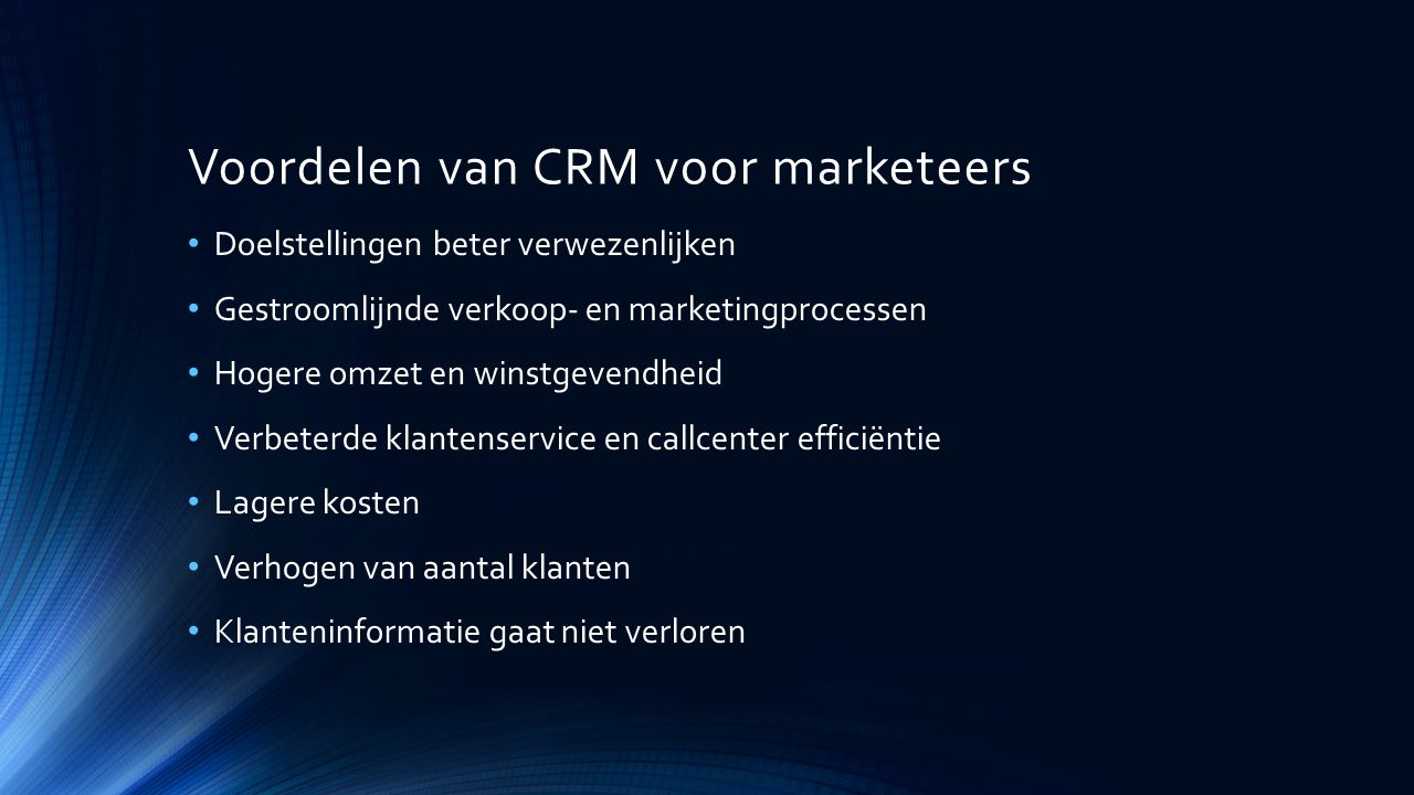 Voordelen van CRM voor marketeers