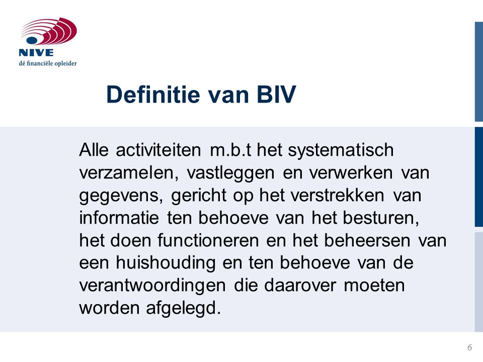 Definitie van BIV