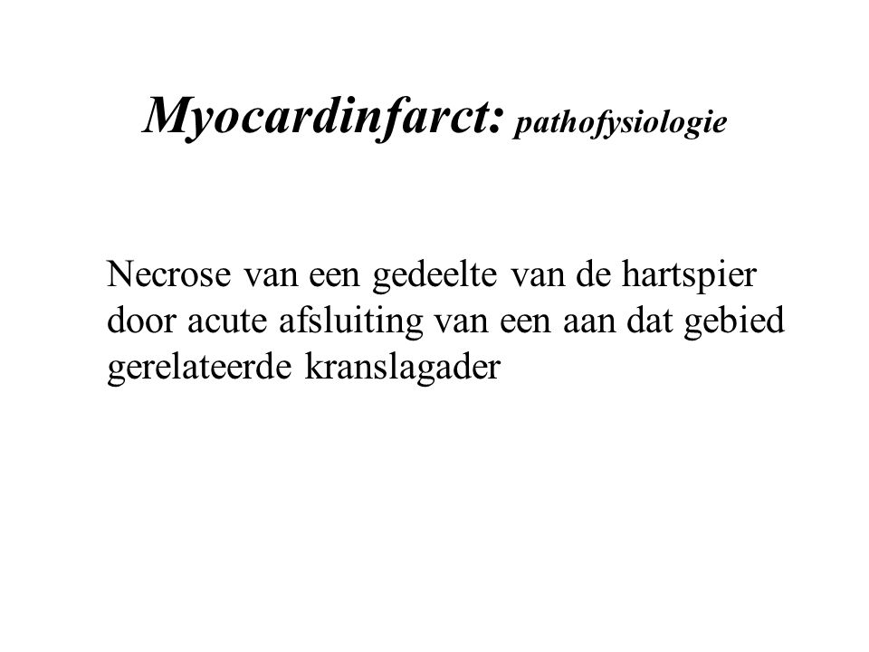 Myocardinfarct: pathofysiologie