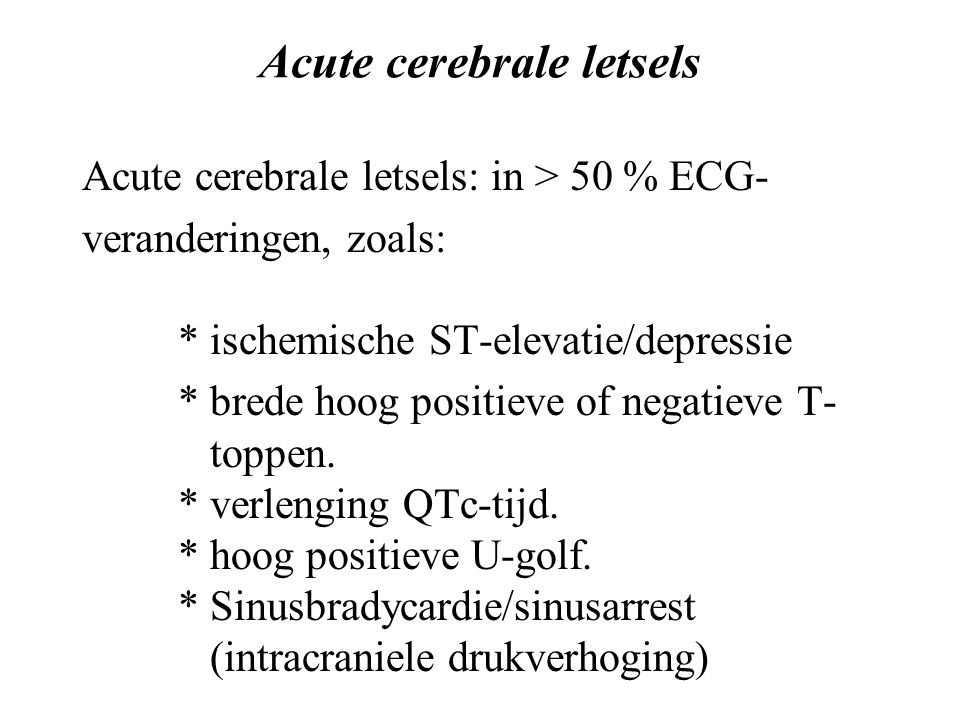 Acute cerebrale letsels