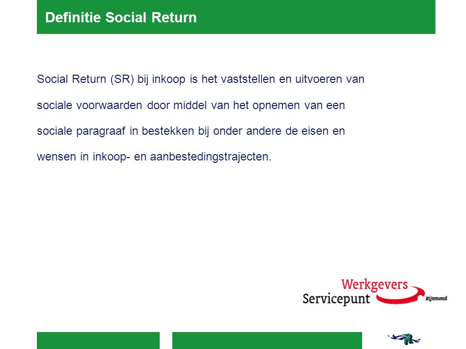 Definitie Social Return
