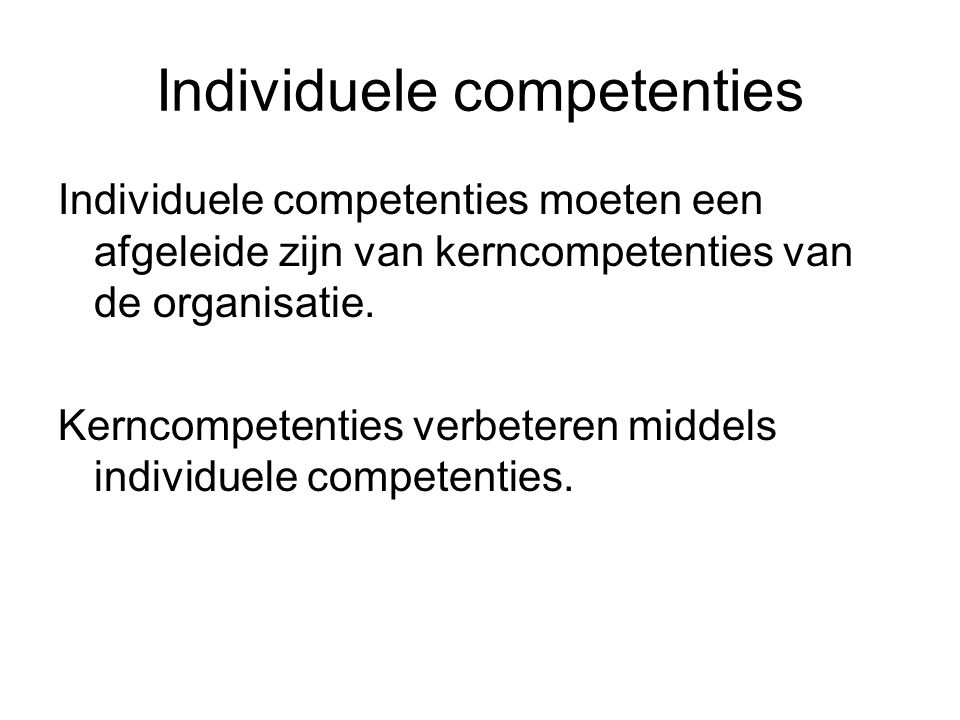 Individuele competenties