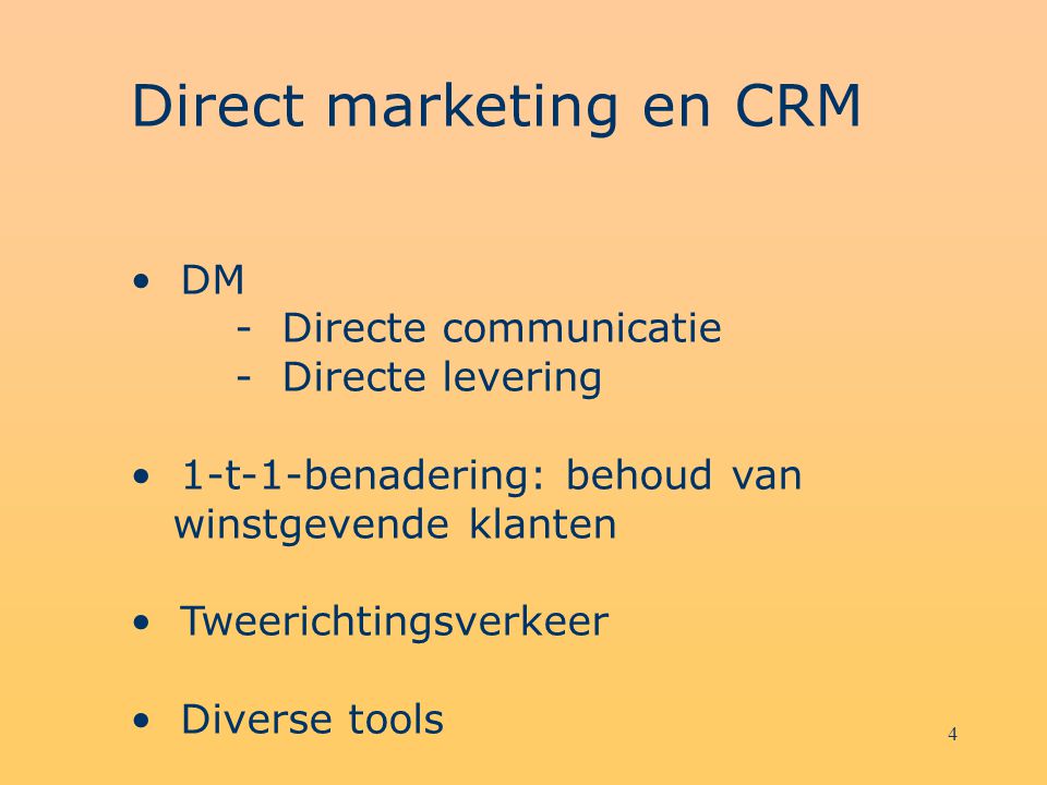 Direct marketing en CRM