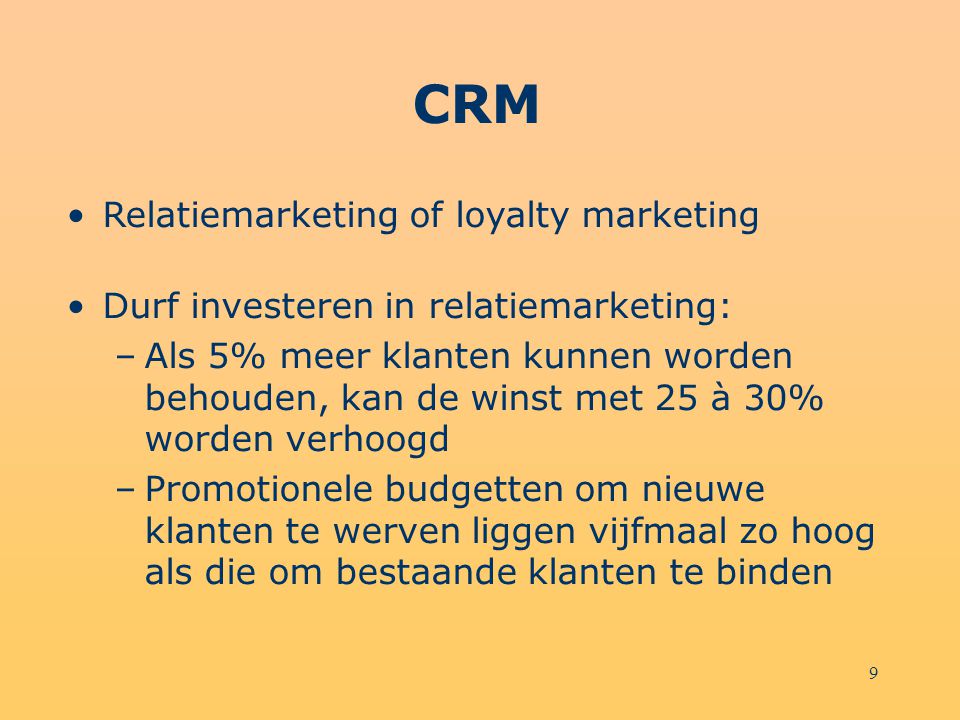 CRM Relatiemarketing of loyalty marketing