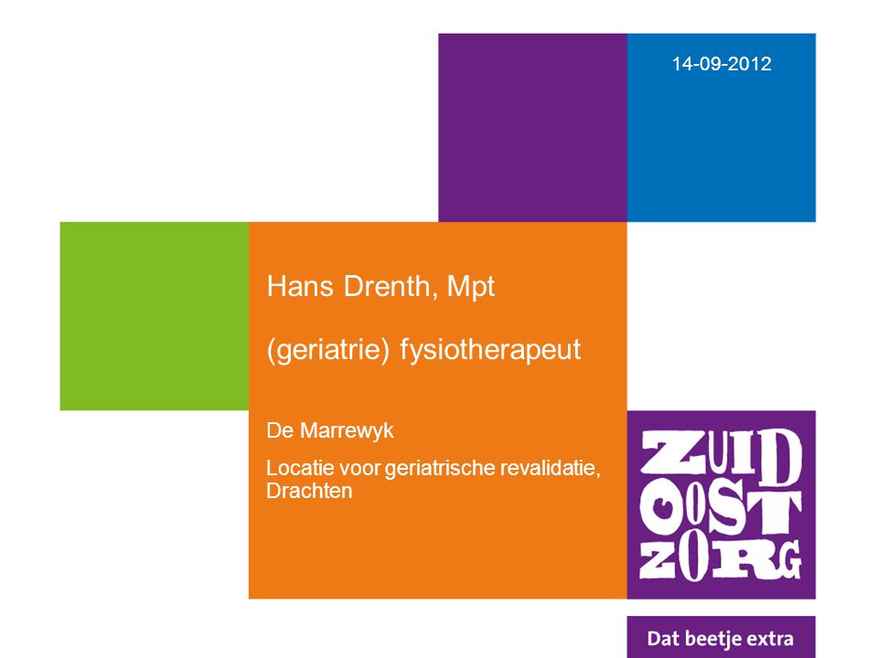 Hans Drenth, Mpt (geriatrie) fysiotherapeut
