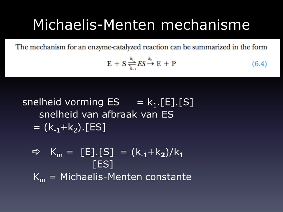 Michaelis-Menten mechanisme