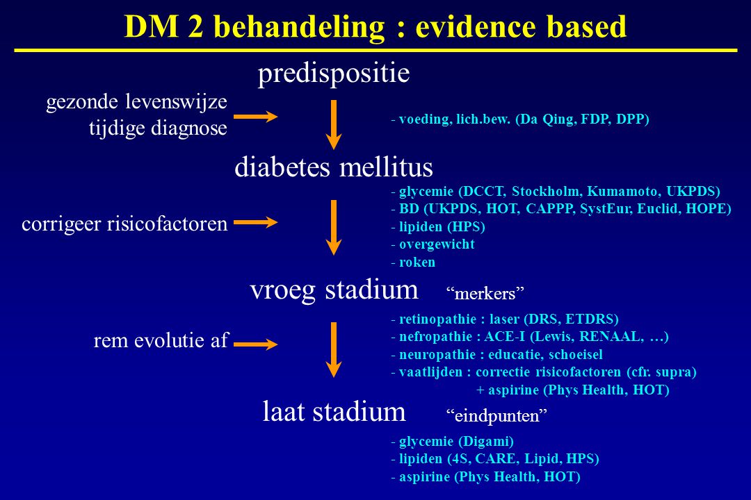 DM 2 behandeling : evidence based