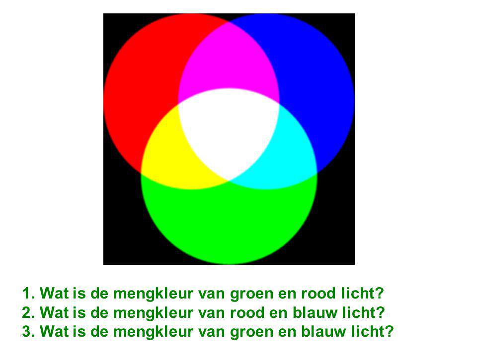 Wat is de mengkleur van groen en rood licht