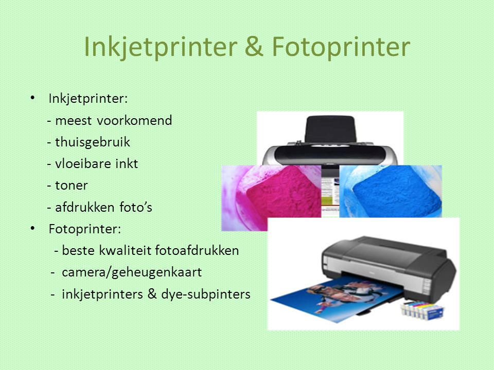Inkjetprinter & Fotoprinter