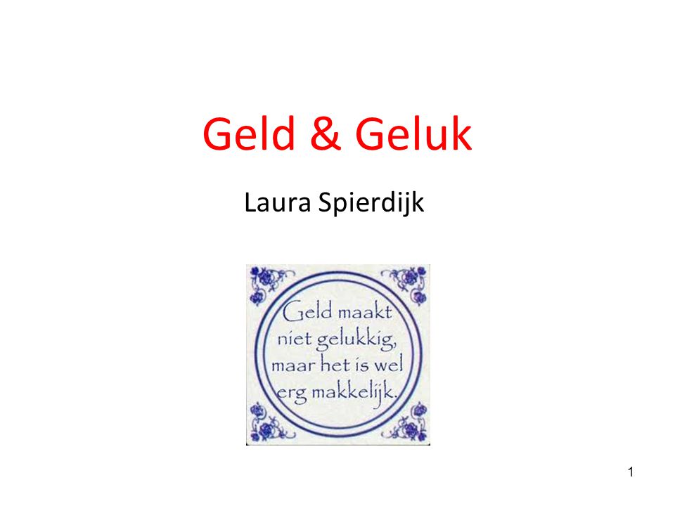 Geld & Geluk Laura Spierdijk