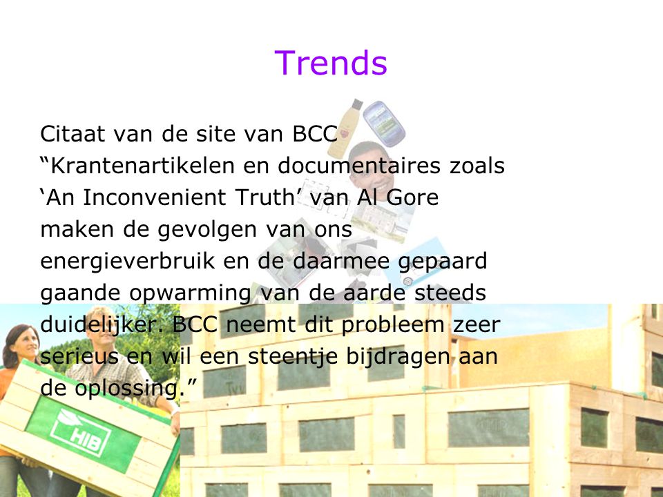Trends Citaat van de site van BCC