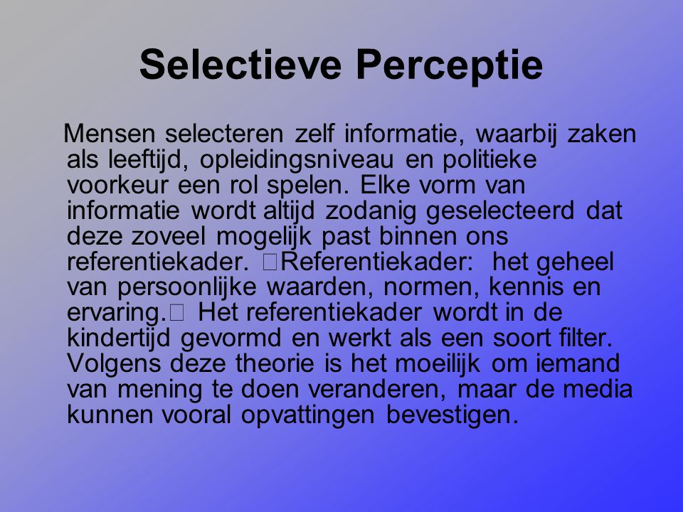 Selectieve Perceptie