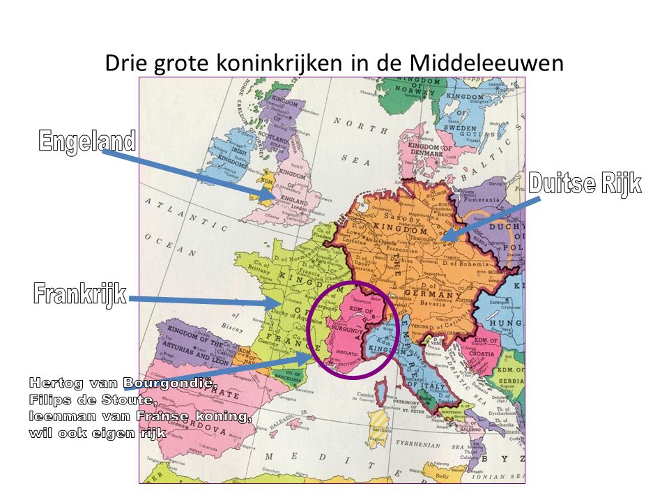 Drie grote koninkrijken in de Middeleeuwen