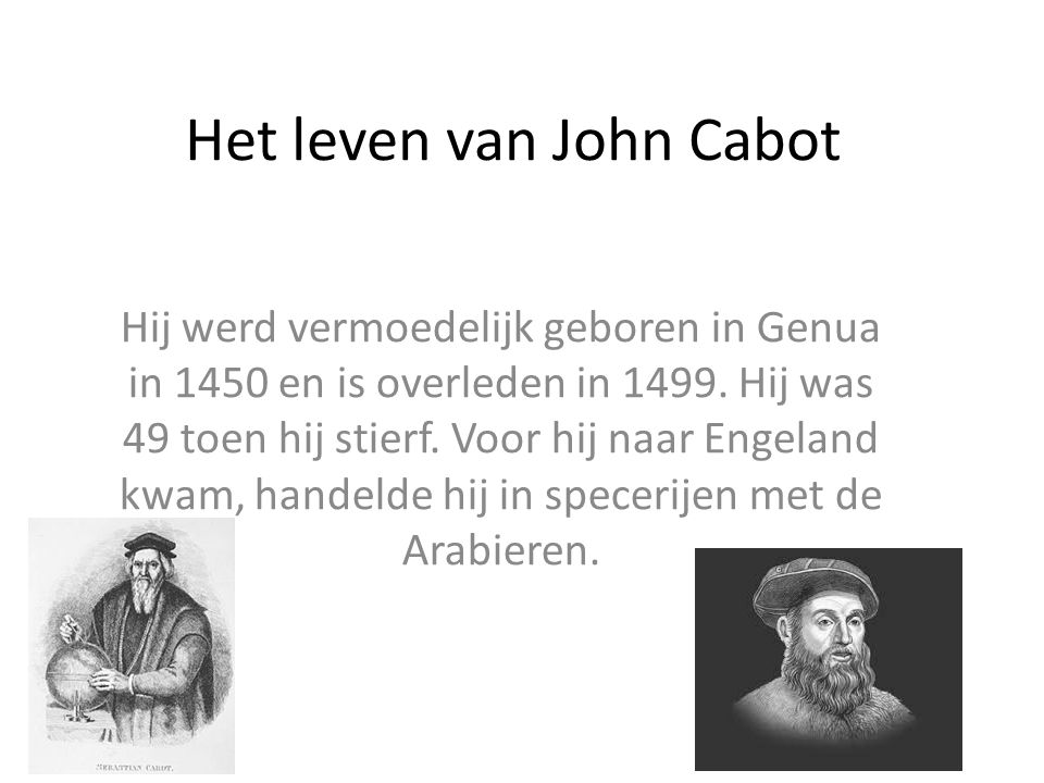 Het leven van John Cabot