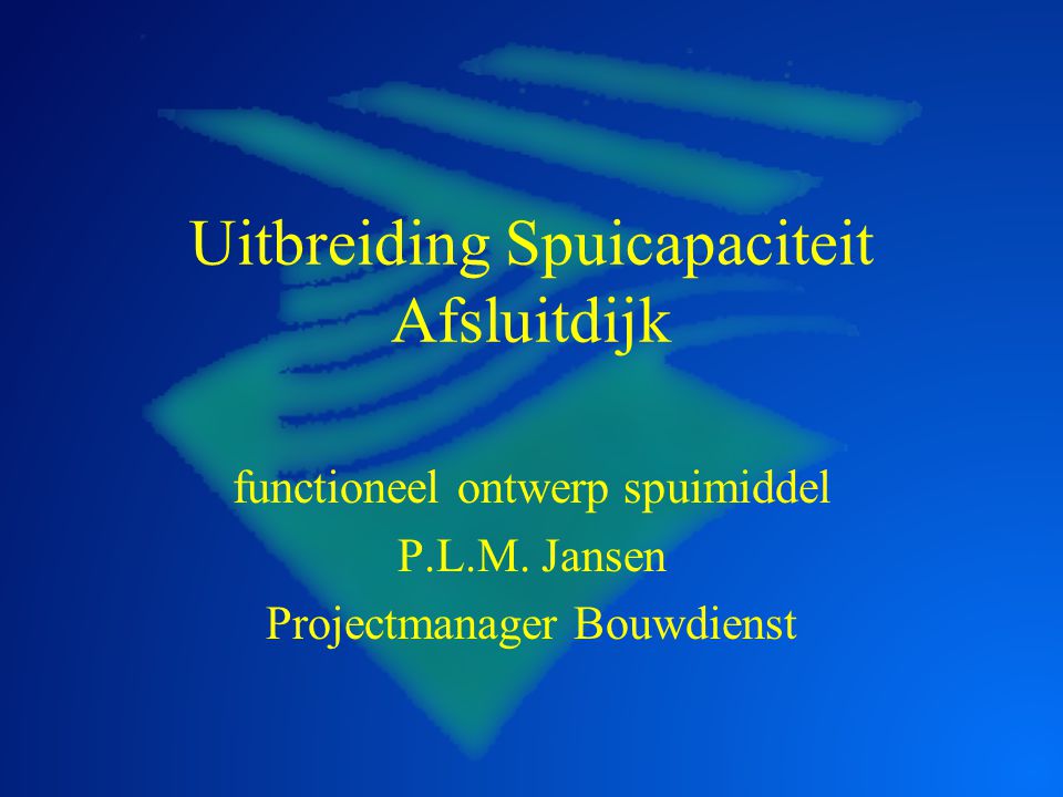 Uitbreiding Spuicapaciteit Afsluitdijk