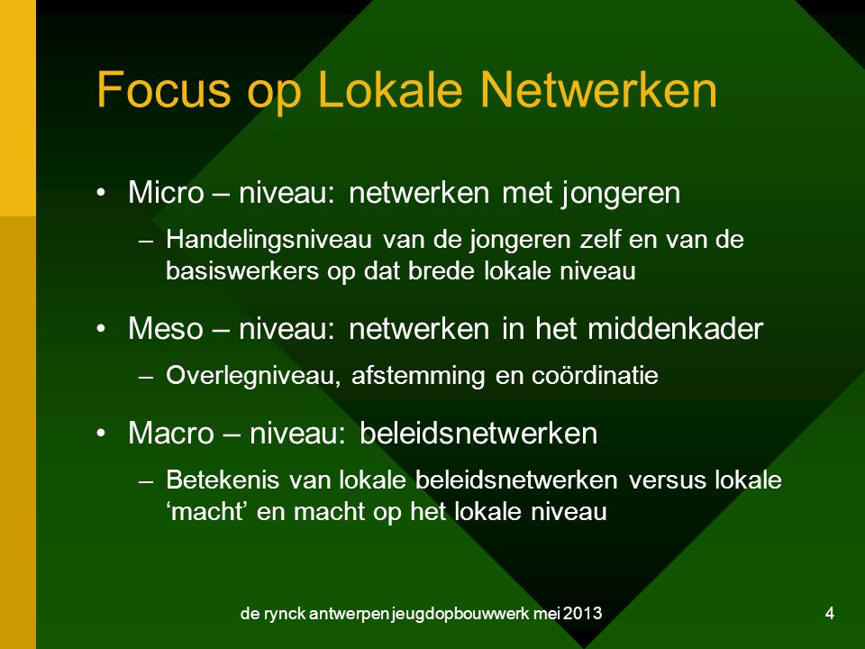 Focus op Lokale Netwerken