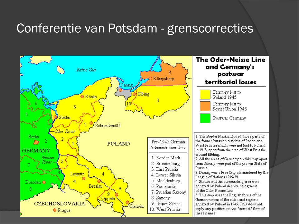 Conferentie van Potsdam - grenscorrecties