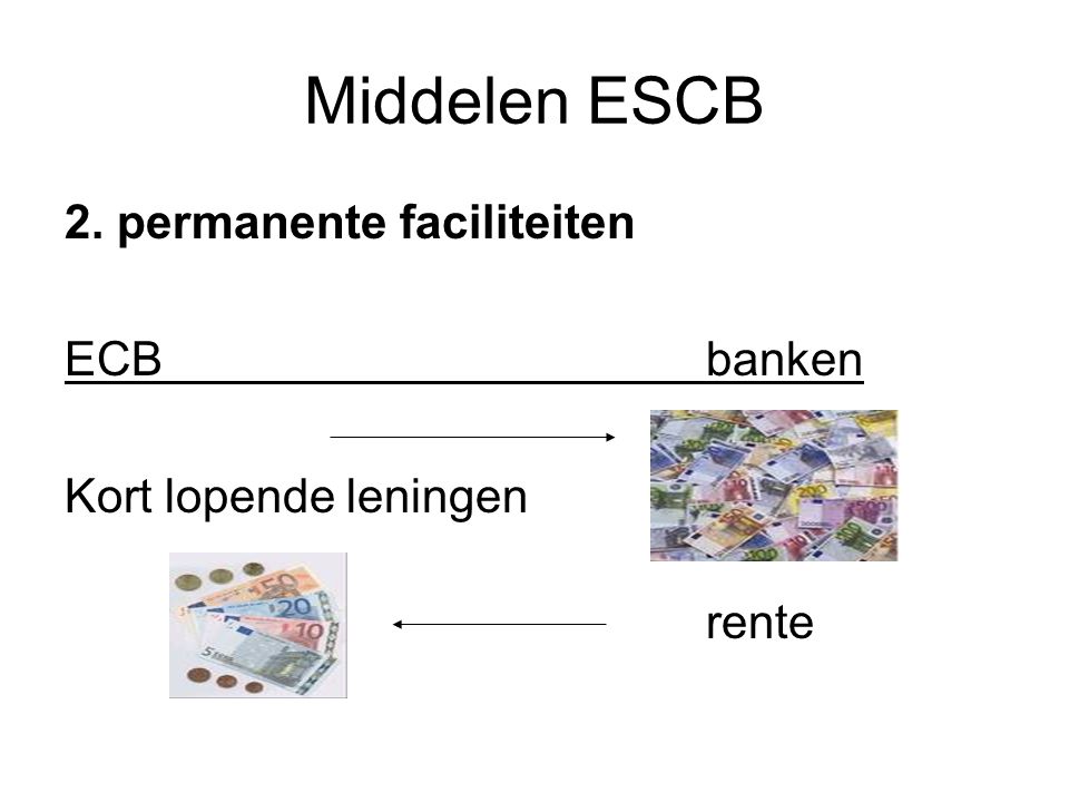 Middelen ESCB 2. permanente faciliteiten ECB banken