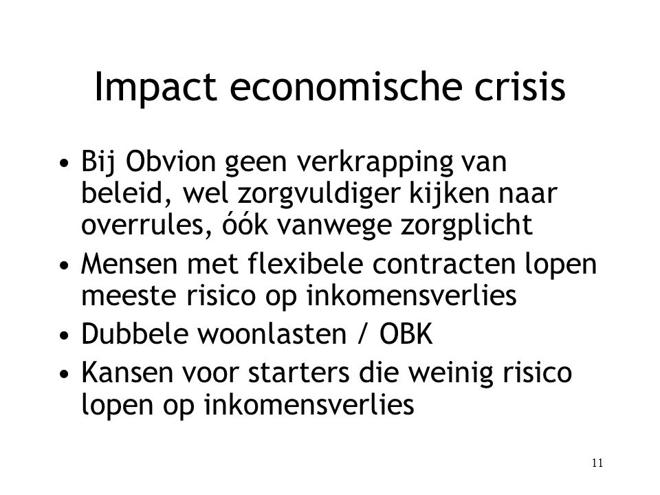 Impact economische crisis