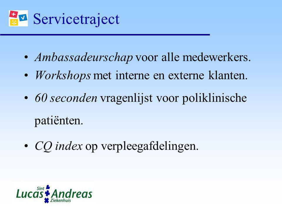 Servicetraject Ambassadeurschap voor alle medewerkers.