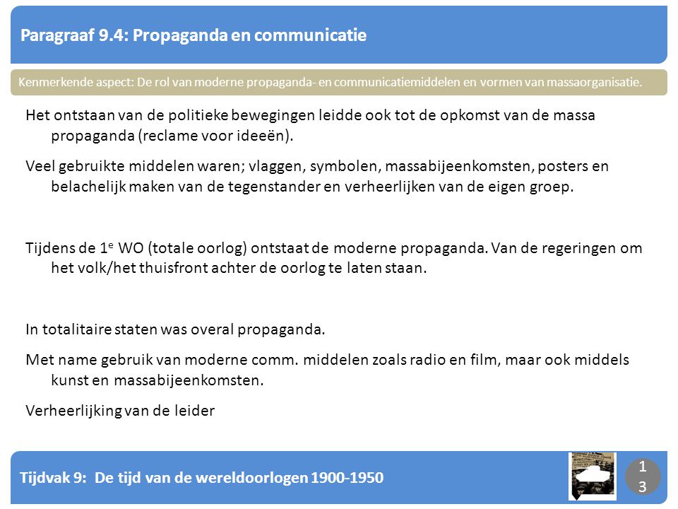Paragraaf 9.4: Propaganda en communicatie