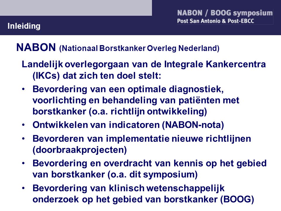 NABON (Nationaal Borstkanker Overleg Nederland)