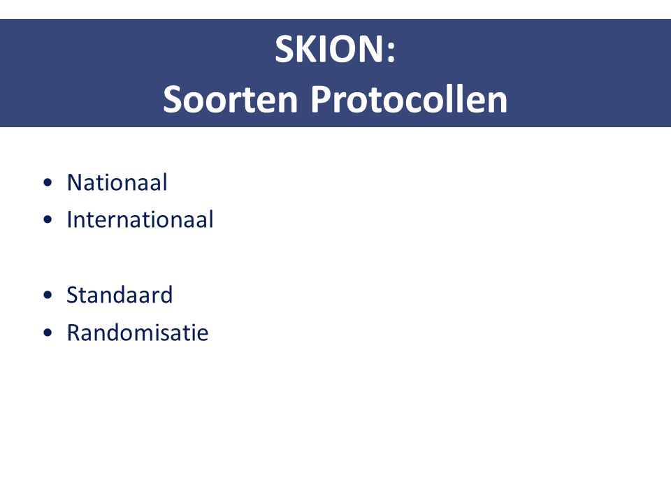 SKION: Soorten Protocollen