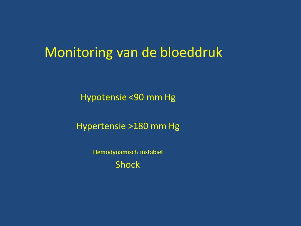 Monitoring van de bloeddruk