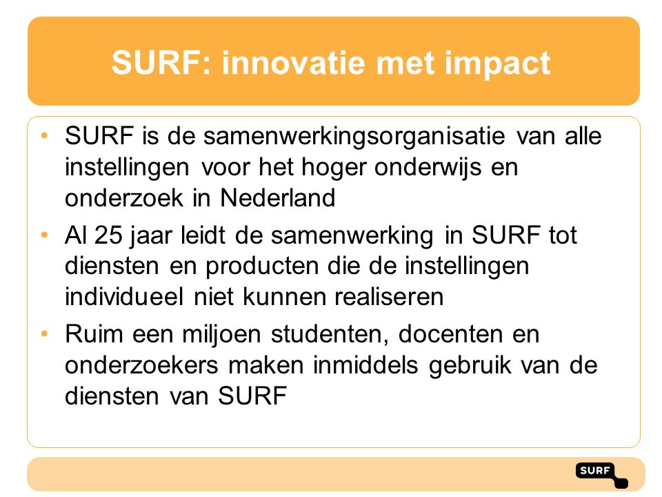 SURF: innovatie met impact